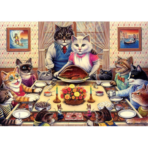 ART PUZZLE Puzzle Kočičí rodina 260 dílků