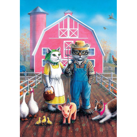 ART PUZZLE Puzzle Kočičí farmáři 260 dílků ~ 2
