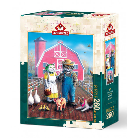 ART PUZZLE Puzzle Kočičí farmáři 260 dílků ~ 1