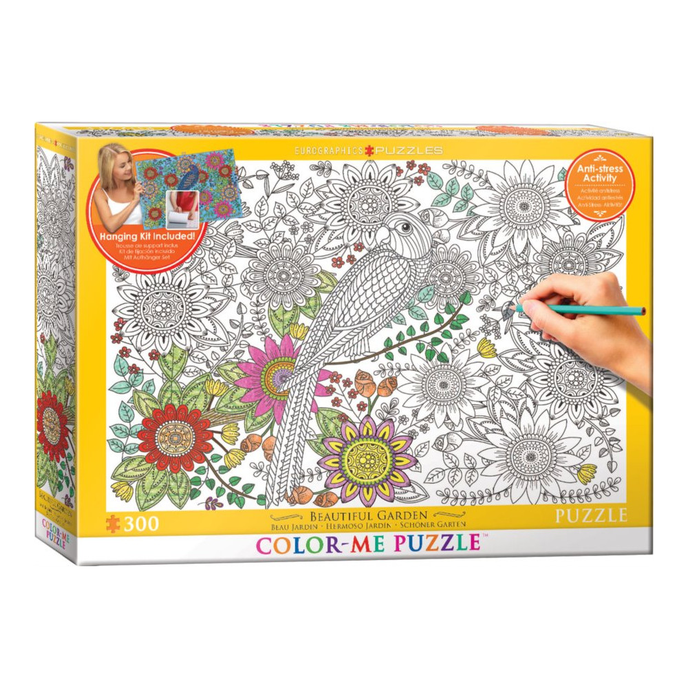 EUROGRAPHICS Color me puzzle Nádherná zahrada 300 dílků + sada na zavěšení