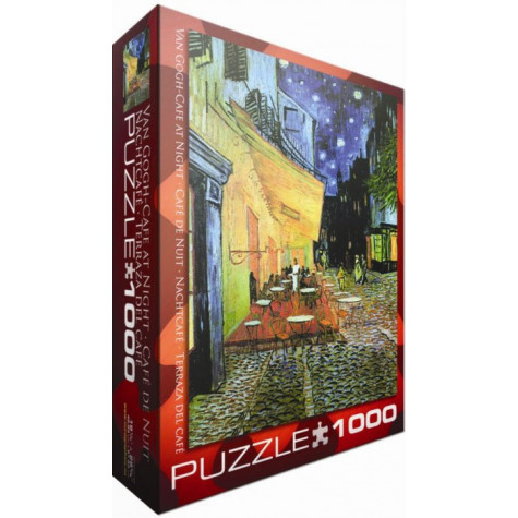 EUROGRAPHICS Puzzle Terasa kavárny v noci 1000 dílků ~ 1
