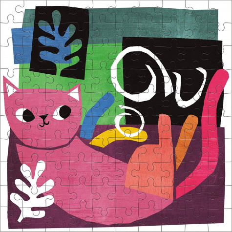 MUDPUPPY Puzzle v plechovce Artsy Cats: Henri Catisse 100 dílků