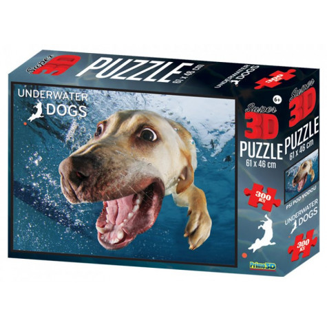 PRIME 3D Puzzle Pes pod vodou 3D 300 dílků