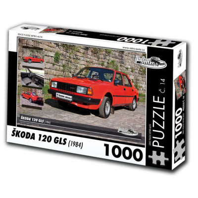 RETRO-AUTA Puzzle č. 14 Škoda 120 GLS (1984) 1000 dílků