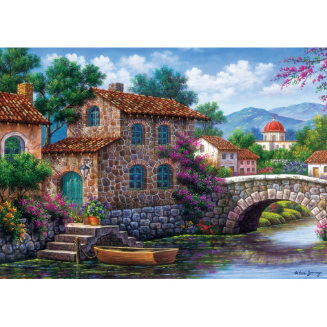 ART PUZZLE Puzzle Kanál s květinami 500 dílků ~ 2