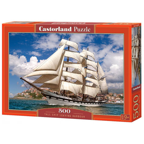CASTORLAND Puzzle Plachetnice opouštějící přístav 500 dílků ~ 1