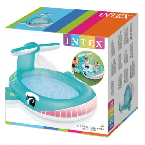 Intex 57440 Dětský bazén velryba s rozstřikováním 201x196cm ~ 3