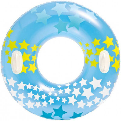 Intex 59256 Kruh nafukovací s úchyty 91cm - modrý
