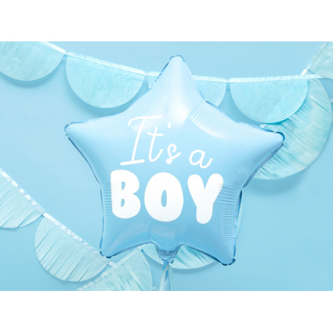 Fóliový balónek hvězda 45 cm - It´s a boy modrý
