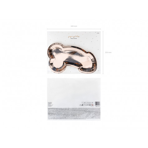 Papírové talířky 6 ks - Penis ~ 3