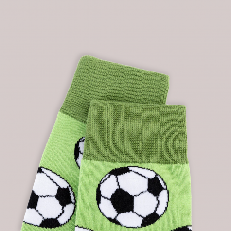 Veselé ponožky zelené - Fotbal - vel. uni ~ 5