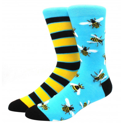 Veselé ponožky barevné - Včela - vel. uni