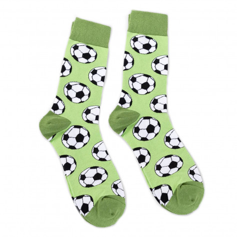 Veselé ponožky zelené - Fotbal - vel. uni
