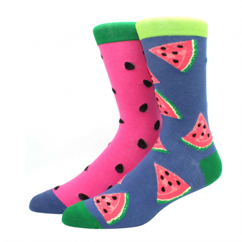 Veselé ponožky barevné - Meloun - vel. uni