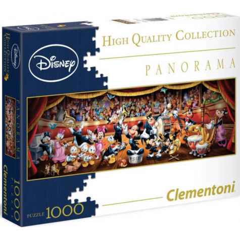 CLEMENTONI Panoramatické puzzle Disney orchestr 1000 dílků