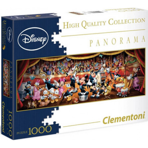 CLEMENTONI Panoramatické puzzle Disney orchestr 1000 dílků ~ 1