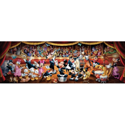 CLEMENTONI Panoramatické puzzle Disney orchestr 1000 dílků ~ 2