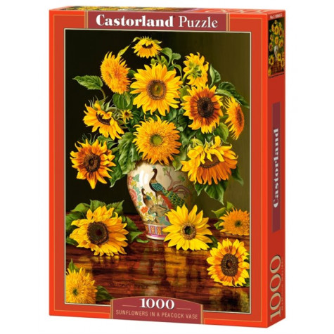 CASTORLAND Puzzle Slunečnice ve váze 1000 dílků ~ 1