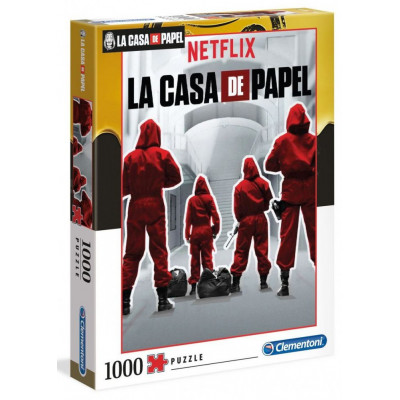 CLEMENTONI Puzzle Netflix: Papírový dům 1000 dílků