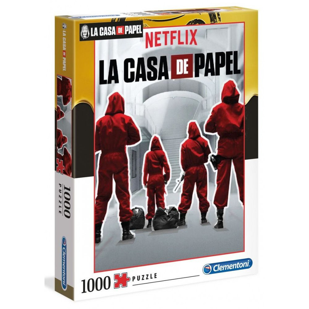 CLEMENTONI Puzzle Netflix: Papírový dům 1000 dílků