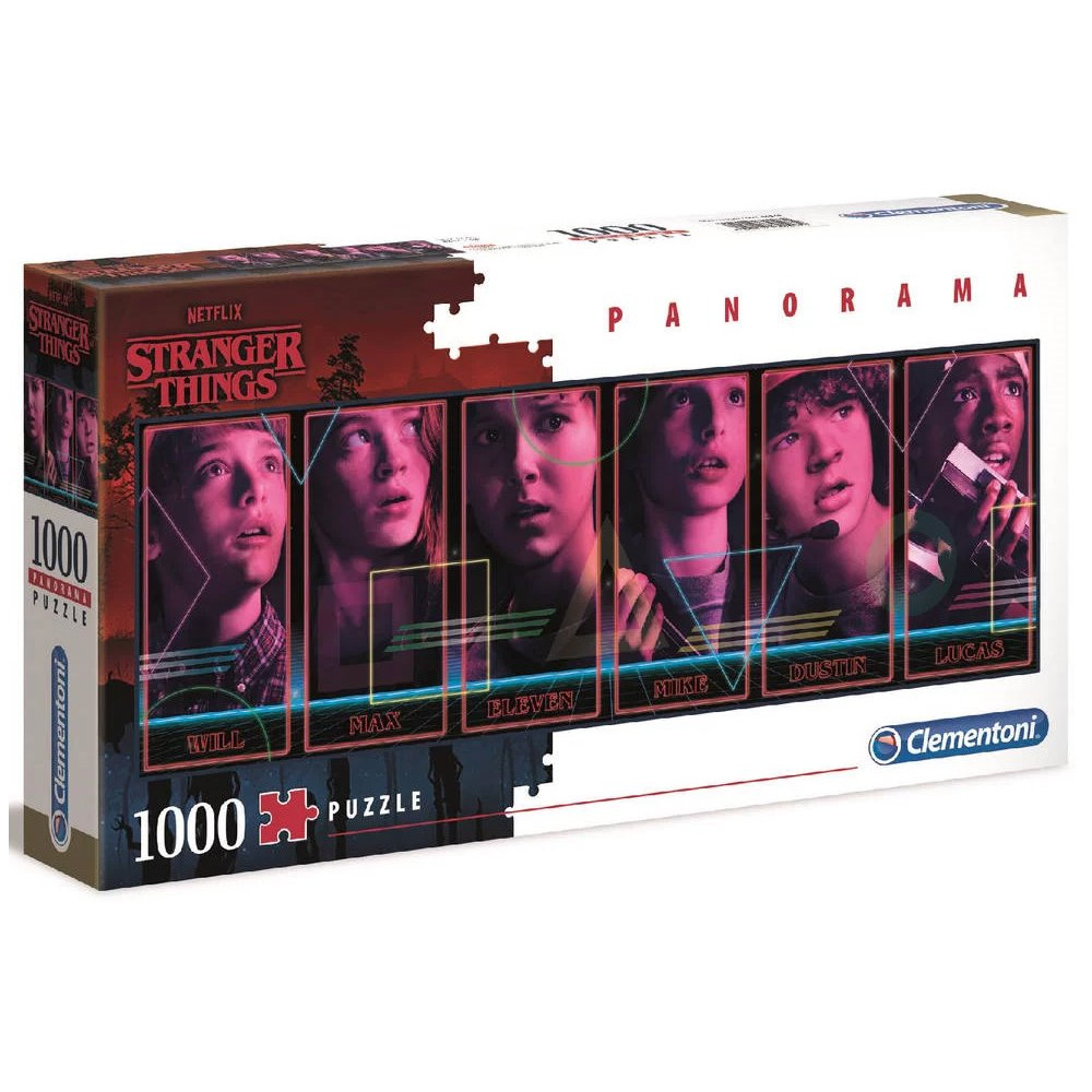 CLEMENTONI Panoramatické puzzle Netflix: Stranger Things 1000 dílků