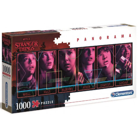 CLEMENTONI Panoramatické puzzle Netflix: Stranger Things 1000 dílků ~ 1
