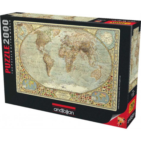 ANATOLIAN Puzzle Mapa světa 2000 dílků ~ 1
