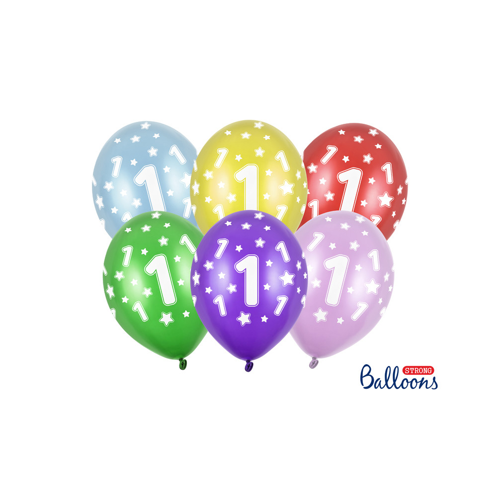 Narozeninové balónky 6 ks - číslo 1