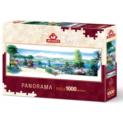 ART PUZZLE Panoramatické puzzle Zahrada na terase 1000 dílků