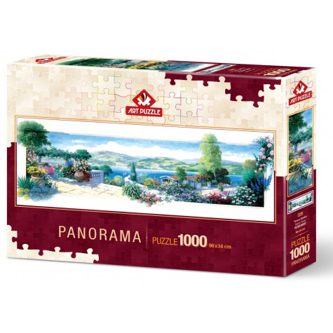 ART PUZZLE Panoramatické puzzle Zahrada na terase 1000 dílků