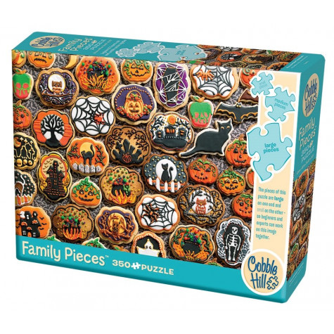 COBBLE HILL Rodinné puzzle Halloweenské perníčky 350 dílků ~ 1