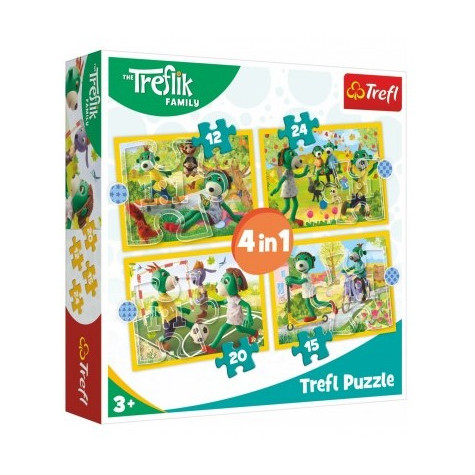 Trefl Puzzle 4v1 Rodina Treflíků 12, 15, 20, 24 dílků