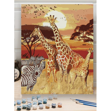 Malování podle čísel - safari