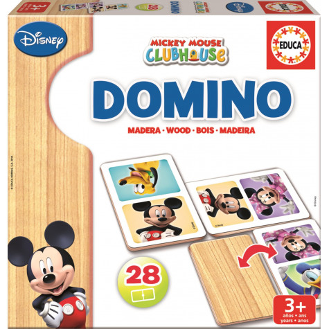 EDUCA Dřevěné domino Mickey a Minnie ~ 1