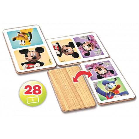 EDUCA Dřevěné domino Mickey a Minnie
