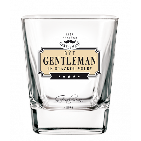 Gentleman Whisky sklenička - Být gentleman je otázkou volby