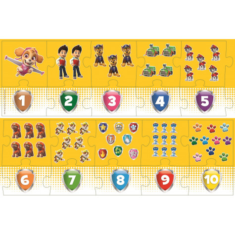 Trefl Vzdělávací puzzle Čísla Tlapková patrola 20 dílků ~ 2