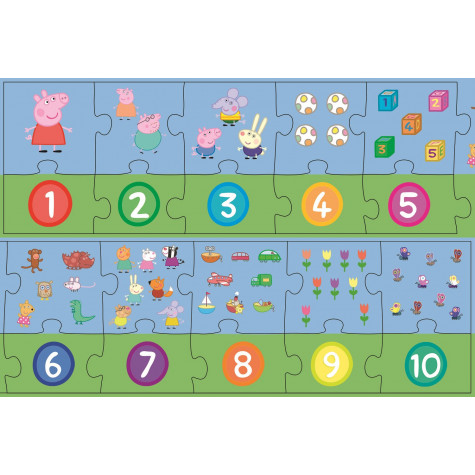 Trefl Vzdělávací puzzle Čísla Prasátko Peppa 20 dílků