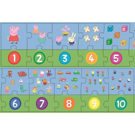 Trefl Vzdělávací puzzle Čísla Prasátko Peppa 20 dílků ~ 2