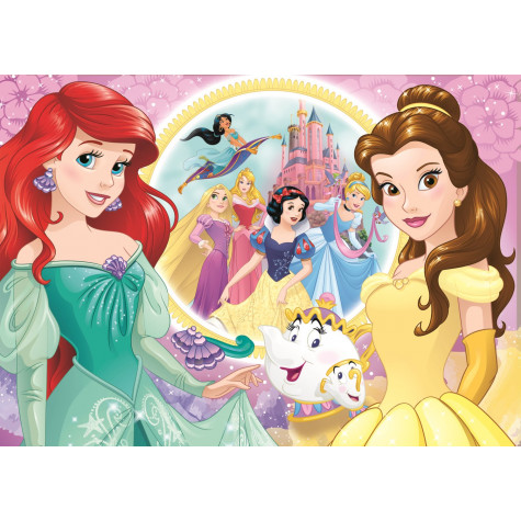 Trefl Třpytivé puzzle Disney princezny 100 dílků