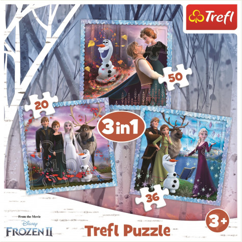 Trefl Puzzle Ledové království 2: Kouzelný příběh 3v1 20,36,50 dílků