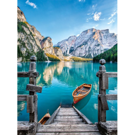 CLEMENTONI Puzzle Jezero Braies, Itálie 500 dílků ~ 2