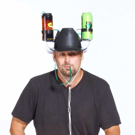 Pivní kovbojský klobouk na 2 plechovky