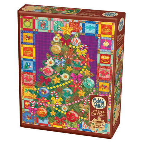 COBBLE HILL Puzzle Vánoční stromek na přikrývce XL 275 dílků ~ 1