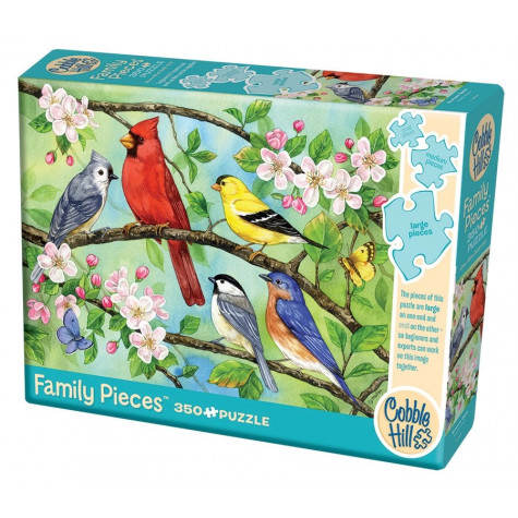 COBBLE HILL Rodinné puzzle Ptáci ve větvích 350 dílků