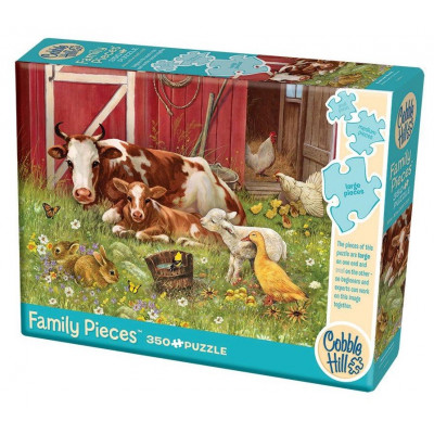 COBBLE HILL Rodinné puzzle Mláďata ze stodoly 350 dílků