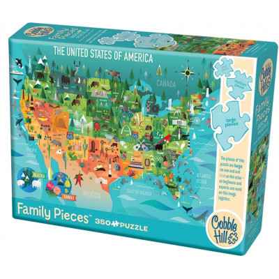 COBBLE HILL Rodinné puzzle USA 350 dílků