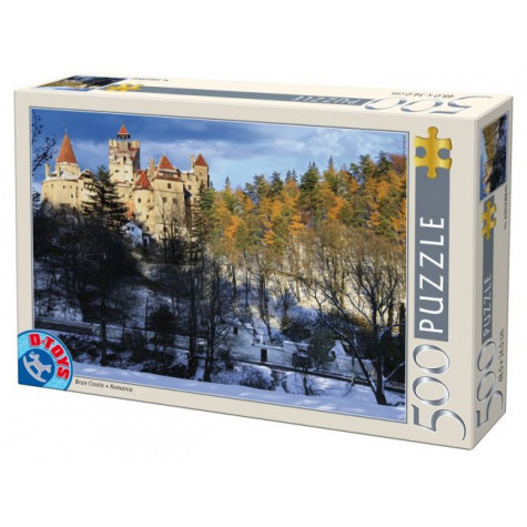 D-TOYS Puzzle Bran v zimě, Rumunsko 500 dílků