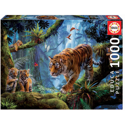 EDUCA Puzzle Tygři na stromě 1000 dílků