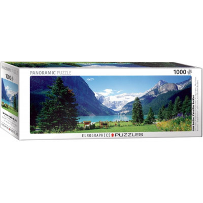 EUROGRAPHICS Panoramatické puzzle Jezero Louise, Canadian Rockies 1000 dílků